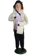 Vtg 1986 Byers Choice The Carolers Man Music Sheet Green Coat Bow Tie Si... - $317.61 MXN