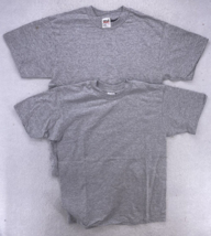 Anvil Blank Shirt Mens Size Medium Made in USA Gray Lot of 2 Tee Vintage 1990&#39;s - £18.24 GBP