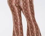 Plus Size 2X Snake Python Print Stretch Flare Leg Pants Black Brown NEW - $18.81