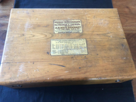 Raro Antico 1890 Thomas Edison Mimeograph Legno Scatola E Contenuto Un B Dick Co - £421.44 GBP