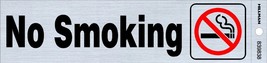 No Smoking Symbol SIGN Self Adhesive Sticker Aluminum 2&quot; x 8&quot; HILLMAN 83... - $394.56 MXN
