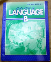 A Beka Book 1989 God&#39;s Gift Of Language B TEACHER TEST KEY Grade 5 - $5.94