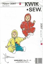 Kwik Sew Sewing Pattern 2097 Jacket Pants Babies Size S-XL - $7.38