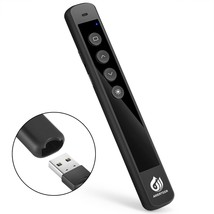 Amerteer Wireless Presenter, Rf 2.4Ghz Presentation Remote Rechargeable With - £33.01 GBP