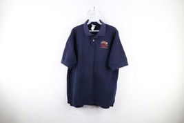 Vintage 90s Disney Wilderness Lodge Mens Large Faded Spell Out Polo Shir... - £34.87 GBP