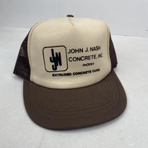 Vintage Trucker Hat John J Nash Concrete Inc. Extruded Concrete Curb Pho... - $12.16