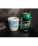 Vintage Anchor Hocking Fire King Blue Polka Dot Stacking Coffee Mug - $92.77 CAD