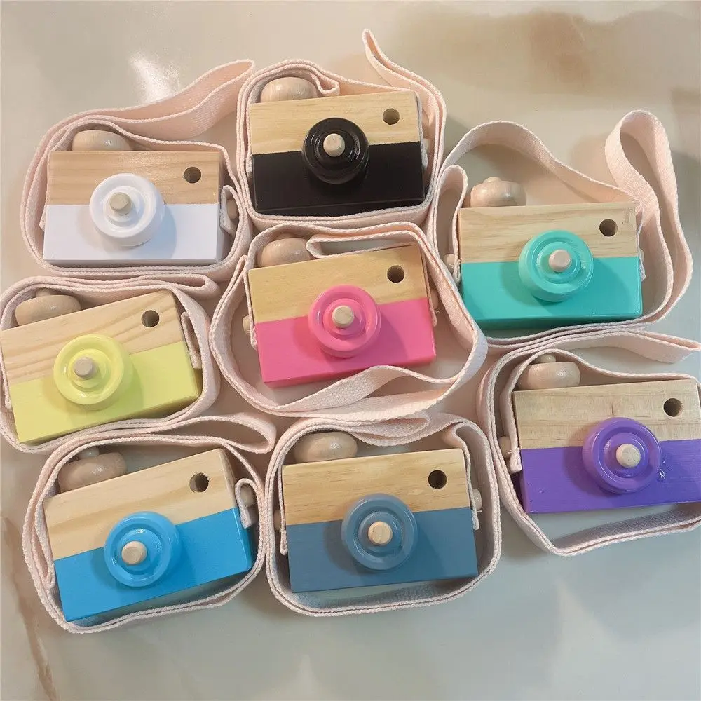 Cute Nordic Hanging Wooden Camera Toys Kids Toys Gift Room Decor Furnishing - £12.64 GBP