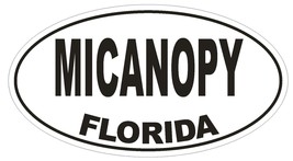 Micanopy Florida Oval Bumper Sticker or Helmet Sticker D1568 Euro Oval - $1.39+