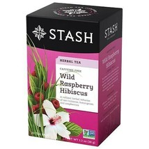 NEW Stash Wild Raspberry Hibiscus Herbal Tea Caffeine Free 20 Count - $9.67