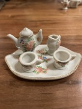 Vintage Miniature 5 Piece Tea Set Pico Made in Occupied Japan Plus 3 Ext... - $22.51