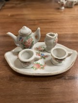 Vintage Miniature 5 Piece Tea Set Pico Made in Occupied Japan Plus 3 Extra Pcs - £17.99 GBP