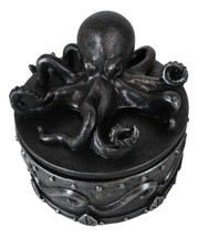 Faux Pewter Nautical Marine Octopus Keeper Of The Seas Decorative Box Fi... - £19.65 GBP
