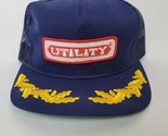 NOS Utility Patch Trucker Hat Tonkin Cap Gold Leaf Vintage Snapback Mesh... - £30.35 GBP