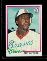 Vintage 1978 Topps Baseball Trading Card #475 Gary Matthews Atlanta Braves - £6.72 GBP