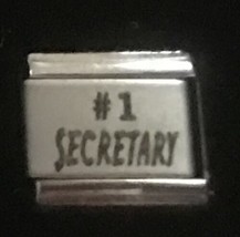 #1 Secretary Laser Italian Charm Link 9MM K47 - £9.01 GBP