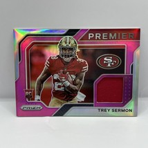 2021 Panini Prizm Football Trey Sermon Premier Jersey Relic PJ-30 Pink Prizm - £1.93 GBP