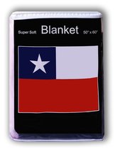 Super Soft Chilean Flag Fleece Blanket 5 ft x 4.2 ft. Throw Cover Flag o... - £13.96 GBP
