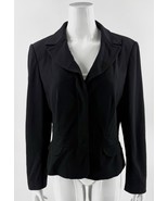 Talbots Womens Blazer Suit Jacket Size 10 Black Hidden Buttons Italian F... - $773.53 MXN