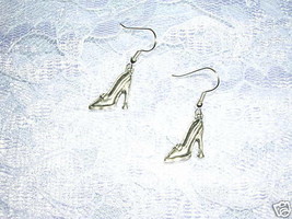 New Silver Tone Shoes Pumps High Heel Charm Earrings - £3.91 GBP
