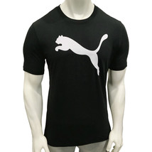 Nwt Puma Msrp $42.99 Big Cat Logo Men&#39;s Black Crew Neck Short Sleeve T-SHIRT - £14.70 GBP