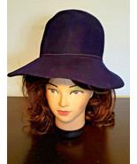 Vintage Geo W. Bollman &amp; Co. Inc. Doeskin 100% Wool Ladies Blue Hat - £31.49 GBP