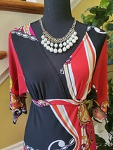 Saint Tropez West Size 8 Poly Spandex Dress 3/4 Sleeve - £21.90 GBP