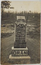 RPPC Poolville Texas Memorial Stone Cemetery Upton Family Postcard O14 - £23.50 GBP