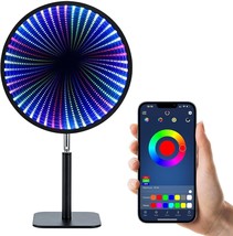 3D Night Light with Infinity Mirror,Illusion Time Tunnel,Cool RGB LED Desk Table - £36.57 GBP