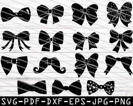 Bow Svg Bundle, Bow Tie Svg, Bow Vector, Bow Tie Svg, Bow Clipart, Cheer... - $1.99