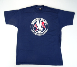 Vintage 80s American Airlines Flights T Shirt Men X-Large Blue Single Stitch USA - £22.38 GBP