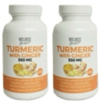 Lot Of 2 Wellness Garden TURMERIC w/Ginger  90 Capsules Exp 12/2024 New ... - £27.40 GBP