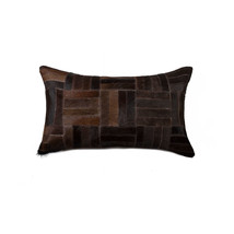 12" X 20" Chocolate Cowhide Throw Pillow - $1,980.15 MXN