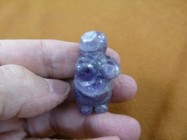 (Y-VEN-551) Purple amethyst crystal Woman goddess GEMSTONE figurine love statue - £14.88 GBP