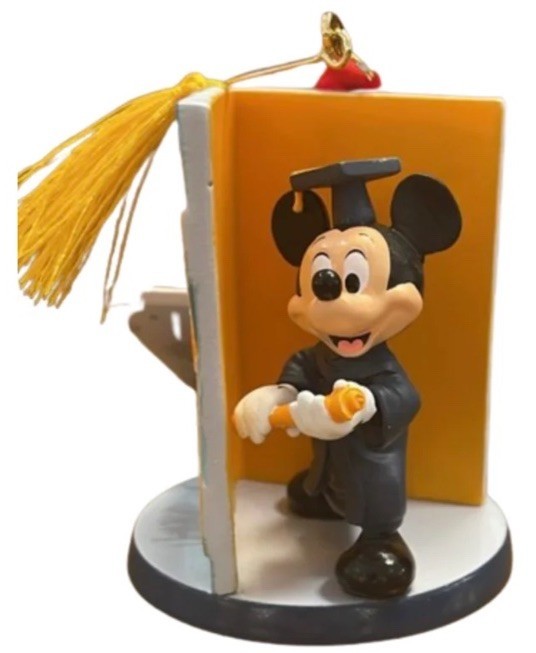 Disney Parks Mickey Minnie Graduation Figurine Ornament NEW - $50.99