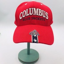 Columbus Blue Jackets NHL Red Cap Hat Hook &amp; Loop Forever Red  - £13.08 GBP