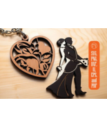 Laser Cut Valentine Keychain SVG Bundle - $555.28 MXN
