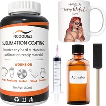 Sublimation Coating - 250ml Universal Coating Kit for Mugs, Tumbler, Cer... - £36.75 GBP