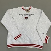 NWT WSSU Winston Salem State Champion Reverse Weave Sweatshirt Sz M Gray... - £43.51 GBP