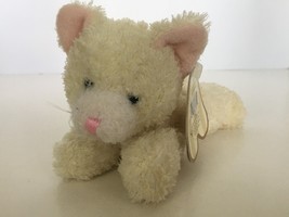 Aurora Itty Bitty Kitty Cat Stuffed Animal Plush Toy Cream Pink Nose Small Soft - £11.98 GBP