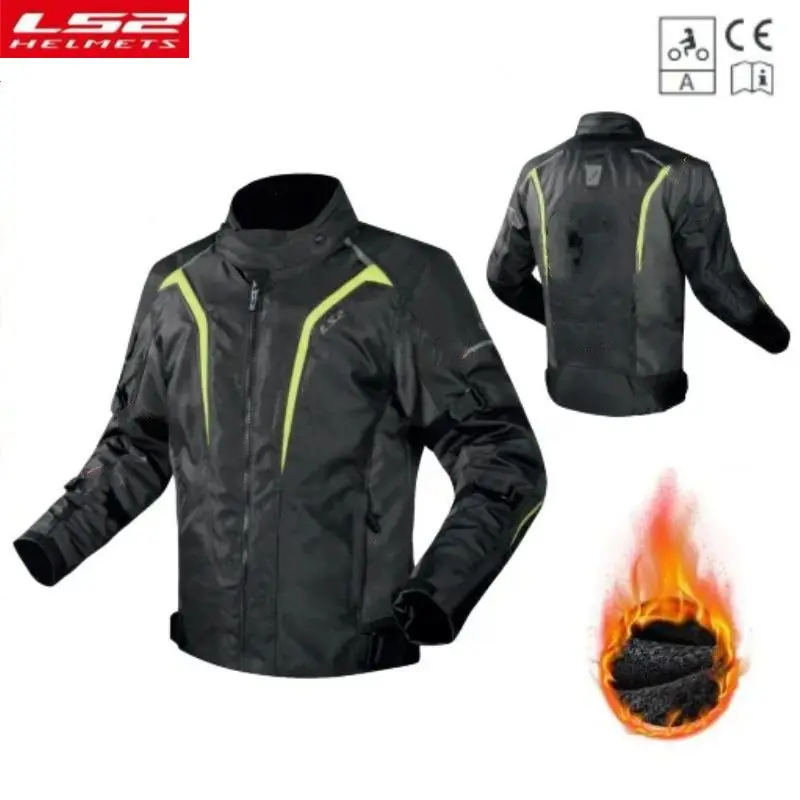 LS2 Waterproof Motorcycle Jacket Man Warm Motorcycle Winter Clothes CE Certified - £129.43 GBP+
