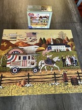 Charles Wysocki’s Americana Jigsaw Puzzle So Proudly We Hail 1000 Pc Patriotic - £10.30 GBP