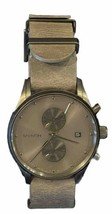 MVMT Voyager Watch With 42mm Gunmetal Chrono Face &amp; Gray Leather Band - £65.03 GBP