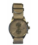 MVMT Voyager Watch With 42mm Gunmetal Chrono Face &amp; Gray Leather Band - £63.41 GBP