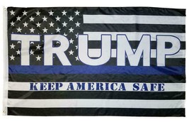 TRUMP 2024 Trump Police Keep America Safe Flag 3x5 Nylon- Quality construction  - £12.57 GBP