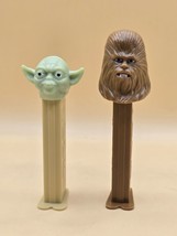 2 LOT -  1997 Star Wars &quot;Chewbacca&quot;  &quot;Yoda&quot; Pez Dispensers - Slovenia - VTG - $17.44