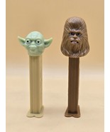 2 LOT -  1997 Star Wars &quot;Chewbacca&quot;  &quot;Yoda&quot; Pez Dispensers - Slovenia - VTG - $17.44