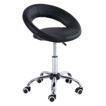 Black Saddle Adjustable Hydraulic Rolling Swivel Massage Salon Stool Chair - $208.49