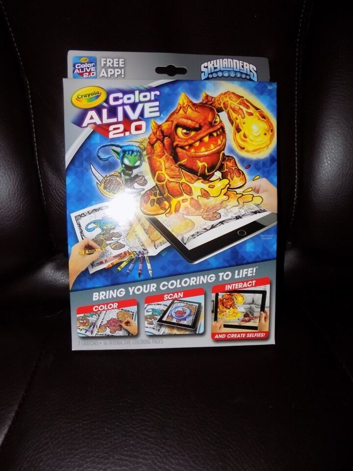 Crayola Color Alive 2.0 Interactive Coloring Skylanders Coloring Book Interact - £15.20 GBP