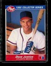 Vintage 1992 Post Cereal Baseball Trading Card #29 Dave Justice Atlanta Braves - £7.90 GBP